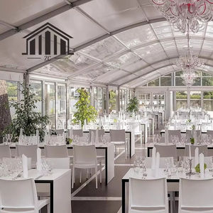 Grande tente en verre de luxe en tissu PVC pour <span class=keywords><strong>l</strong></span>'extérieur Structure <span class=keywords><strong>temporaire</strong></span> d'<span class=keywords><strong>orangerie</strong></span> d'église é<span class=keywords><strong>l</strong></span>égante pour les événements et les expositions de noces - Product Image 1