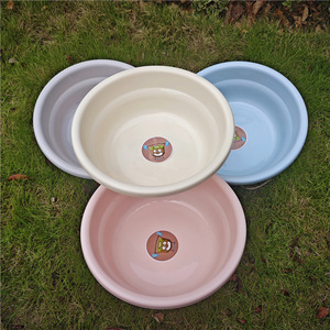 Bassine en plastique épaissi pour enfants, bébés, lavage des pieds, lessive, cuisine, lavage des légumes, ronde, durable, 26-38 cm - Product Image 3