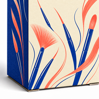 Cartons pliants personnalisés écologiques avec impression offset et pelliculage mat pour l'emballage de kits de pinceaux cosmétiques et de nail art
