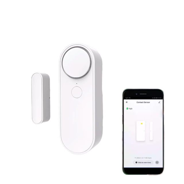 Customizable Wireless Adjustable Sound Tuya Window Door Alarm Sensor Magnetic with SOS Panic Button WiFi Door Sensor