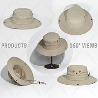 Chapeaux de pêcheur imperméables avec logo personnalisé, chapeaux de pêcheur à large bord réglables avec cordons, protection solaire pour hommes