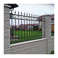 Clôture en acier ornamental thermolaqué, aspect fer forgé, panneau de clôture à piquets, clôture de jardin résidentielle, villa, cour, garde-corps de style aluminium