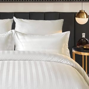 <span class=keywords><strong>Housse</strong></span> <span class=keywords><strong>de</strong></span> <span class=keywords><strong>couette</strong></span> pour lit d'hôtel, taille Queen, <span class=keywords><strong>coton</strong></span> blanc <span class=keywords><strong>satin</strong></span>é rayé texturé, <span class=keywords><strong>housse</strong></span> <span class=keywords><strong>de</strong></span> <span class=keywords><strong>couette</strong></span> Queen 100% <span class=keywords><strong>coton</strong></span> - Product Image 4