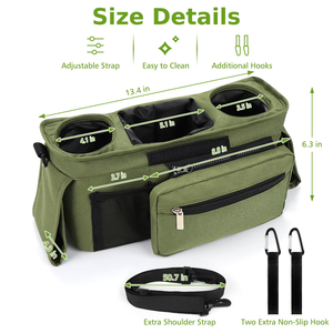 Organizador <span class=keywords><strong>para</strong></span> Cochecito con Portavasos Aislados, Organizador Ajustable <span class=keywords><strong>para</strong></span> Cochecito con <span class=keywords><strong>Bolsa</strong></span> <span class=keywords><strong>para</strong></span> Teléfono Desmontable - Product Image 5