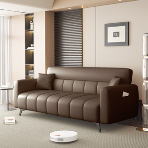 Sofá Cama Multifuncional de Doble Uso en Piel y Tela con Diseño Moderno y Sencillo para Sala de Estar o Dormitorio de Apartamento Pequeño - Product Image 6