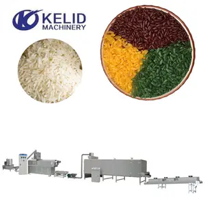 Linha de produção artificial totalmente automático para arroz, máquina de extrusão de arroz