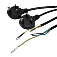 Cable de Alimentación con Conductor de Cobre Puro Británico, Aprobado por ASTA BSI, H05VV-F, Cable de Repuesto para Monitor de Computadora, TV, Reino Unido, Singapur, Malasia, GCC