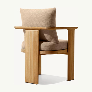 Juego de Sillas de Comedor Modernas de Madera de Teca para Patio, Muebles de Exterior para Jardín, Hotel, Villa, Parque, Patio, Granja, Diseño Duradero - Product Image 5