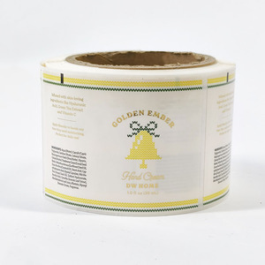 Tùy chỉnh chăm sóc da mỹ phẩm nhãn tự dính Logo dán màu Vinyl lá vàng đóng gói nhãn cho Lotion chai - Product Image 1