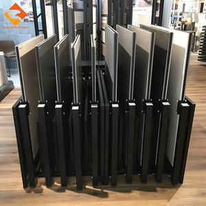 Présentoir de salle d'exposition optimal avec carreaux de céramique rotatifs coulissants Présentoir en métal au design moderne pour les expositions en magasin de détail - Product Image 2