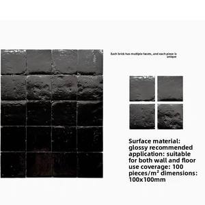 Piastrelle in Ceramica Smaltata Artigianale Marocchina 10x10 Stile Vintage con Sfondo Sfumato per Pareti, Ideali per Homestay e Caffè - Product Image 1