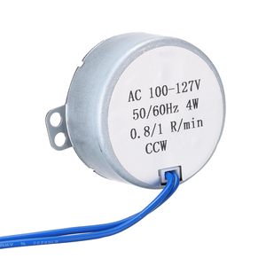 มอเตอร์ซิงโครนัสเฟสเดียวขนาดเล็ก TYC-50 115/120V AC 0.8-1 รอบต่อนาที แกนหมุนทวนเข็มนาฬิกา 4W เกียร์ 14 กก.ซม. - Product Image 2