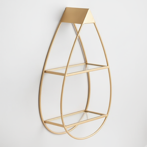 New And Trending Design Elegant Iron And Wood Wall Shelf Rustic Industrial <b>Storage</b> Display For Living Room Interior Decor - Product Image 1