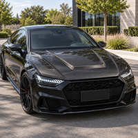 Capot moteur en fibre de carbone compatible avec Audi A7 S7 C8 2020-2022, pièce de mise à niveau extérieure en carbone noir à visser