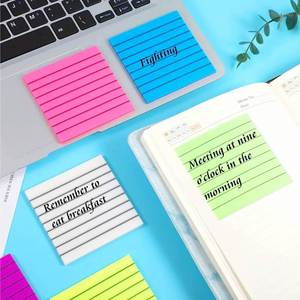 3*3 Fluorescent Self-Adhesive PET <b>Memo</b> <b>Pads</b> Waterproof Student Message Sticky Notes Magnetic for Office School Gifts Promotions - Product Image 3