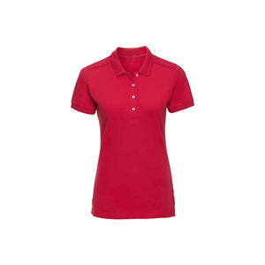 Estampado de moda informal para mujer, a cuadros de punto para Polo, cuello personalizado, más algodón, manga corta, 220 GSM, transpirable, venta al por mayor, Ch - Product Image 6