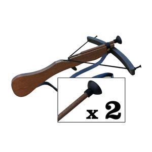 Juego de juguete duradero hecho en España de calidad superior hecho a mano ballesta Rustik S + 2 flechas para Cosplay de Halloween - Product Image 1