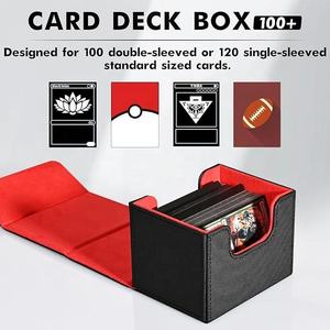   Boîte de rangement portable en cuir PU et flanelle Sidewinder pour cartes de jeu /Yugioh/TCG/Commander/Tarot – Offre Spéciale - Product Image 4