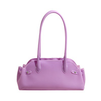 Sac à bandoulière en PVC violet et vert menthe avec fermeture éclair, sac à main tendance pour femme pour un usage quotidien