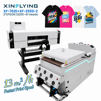 Imprimante DTF XinFlying I3200, ensemble complet avec machine d'impression 60 cm, secoueur de poudre et sécheuse pour T-shirts, service local aux États-Unis
