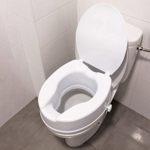 Rehausseur de siège de <span class=keywords><strong>toilette</strong></span> pour personnes âgées, hauteur de 4 pouces, avec couvercle, compatible avec les cuvettes de toilettes rondes et allongées - Product Image 1