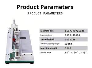 Machine semi-automatique manuelle à rainurer en V pour la fabrication d'échantillons, avec lames en acier, pour couper le carton, le carton gris et le papier, idéale pour la <span class=keywords><strong>reliure</strong></span> - Product Image 3