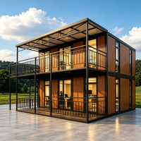 Maison conteneur pliable à double étage, respirante, design moderne, prête à l'emploi, appartement, cuisine, bureau à domicile, entrepôt, bâtiment de bureaux