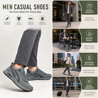 Baskets basses robustes avec talon à coussin d'air, semelle extérieure à crampons et empeigne synthétique mixte pour hommes – Chaussures décontractées