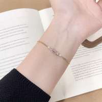 Bracelet ajustable en or jaune 18 carats avec diamant rose de laboratoire taille émeraude romantique et diamant de laboratoire couleur fantaisie pour femme, création de designer