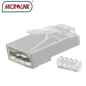 ปลั๊กขั้วต่อ8P8C RJ45ป้องกัน Cat6ชุบทองปลั๊กตัวผู้ที่มี6up/2ลงหรือ<span class=keywords><strong>4up</strong></span>/4ลงบาร์โหลด2A สำหรับ - Product Image 4