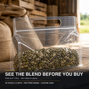 Sachet transparent pour riz 28x18+4cm 11x7in à fond plat, capacité 1100g, avec fermeture éclair, pour riz Basmati, Jasmin, à grains longs, pour la vente au détail et l'industrie céréalierie - Product Image 4