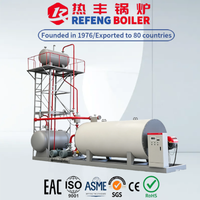Chaudière à huile chaude industrielle, chauffe-fluide thermique basse pression, entièrement automatique avec contrôle de température par PLC pour le chauffage industriel