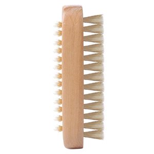 Brosse de nettoyage pour ongles en bois personnalisée, double face, en poils de sanglier, pour le nettoyage et l'élimination de la poussière des ongles, vente en gros - Product Image 2