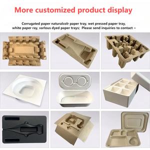 Soporte de papel con forro interior personalizado para botella de vino OEM, embalaje de pulpa de papel prensado en seco y húmedo degradable a prueba de golpes para vino - Product Image 6