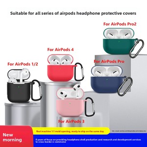 Funda Protectora de Silicona para <span class=keywords><strong>AirPods</strong></span> 2/3/4 y <span class=keywords><strong>AirPods</strong></span> Pro 3 de <span class=keywords><strong>Apple</strong></span>, Accesorios para Auriculares - Product Image 5