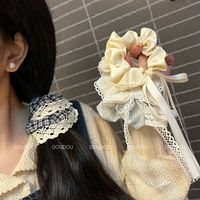Accessoires capillaires pour filles : Élastique à cheveux léger et de haute qualité, style coréen avec nœud ruban, pour queue de cheval et demi-queue de cheval, modèle 2025