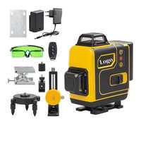 Niveau laser rotatif industriel 360° à 16 lignes vertes, auto-nivelant électronique 3 faces pour le bricolage