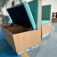 Banc de salle à manger rembourré sur mesure, design moderne double face, avec rangement dissimulé, pour restaurant, hôtel, café, salon, structure solide