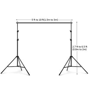 Support de toile de fond en métal 2*3m, barre transversale réglable, sac de transport pour la photographie en extérieur, éclairage vidéo, accessoires de <span class=keywords><strong>mariage</strong></span> - Product Image 2