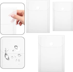 <span class=keywords><strong>Buste</strong></span> in Plastica Trasparente con Chiusura a Scatto, Impermeabili, per Archiviazione Ufficio, Foto, Documenti, Adesivi e Ricevute - Product Image 3