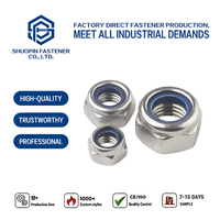 Mur Pengunci Nylon Insert Lock Nut Baja Tahan Karat 316 A4-80 DIN985 untuk Kamera Keamanan CCTV Tiang Telekomunikasi Pemasangan Tiang Luar Ruangan