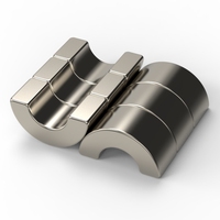 Matériaux magnétiques permanents en néodyme N42M N45M, segment de tuile en arc de ventilateur, réseau d'anneaux de Halbach, moteur de découpe, marque Antai, haute température