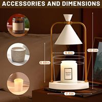 Lampe chauffe-bougie en métal avec minuterie et variateur d'intensité, à brancher, pour bougies parfumées en pot, idéale pour l'agréable ambiance de la maison et la décoration de la nouvelle maison/chambre.