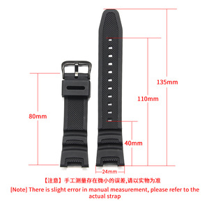 Bracelet en caoutchouc compatible KXO-J07 pour montre homme <span class=keywords><strong>Casio</strong></span> SGW-100/200/300 avec boucle en silicone - Style sport, taille unique - Product Image 2