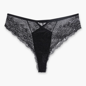 Perizoma Sexy in Pizzo da <span class=keywords><strong>Donna</strong></span>, <span class=keywords><strong>Mini</strong></span> G-String Senza Cuciture, <span class=keywords><strong>Slip</strong></span> Traforati Traspiranti a Vita Bassa, Lingerie Brasiliana Romantica - Product Image 4