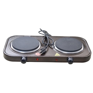 Placa Calefactora Portátil de Doble Quemador con Calentamiento por Resistencia en Espiral para Uso Doméstico, 5 Niveles Ajustables de Temperatura y Potencia - Product Image 1