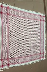 ผ้าพันคอสีขาวสีดำสำหรับผู้ชายผ้าพันคออาหรับ Palestine แบบสั่งทำสำหรับกลางแจ้ง - Product Image 3