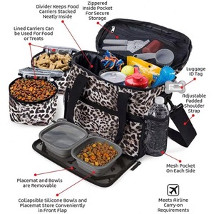 Bolso de transporte para perros y gatos, tipo mochila, cómodo, de la marca BSCI Factory, incluye tazones plegables de silicona. - Product Image 2