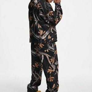 Ensemble de survêtement décontracté pour homme avec sweat à capuche zippé imprimé camouflage, idéal pour l'automne – Vente en gros de vêtements personnalisés - Product Image 2