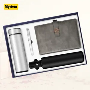 Myriver Gift Set Writing Screen Notepad Power Bank Notebook With Calculator Massage Gun Business Return Gifts